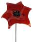 Preview: Zauberhafter Gartenstecker Glasblume rot ca. 120 cm - Gartendekoration